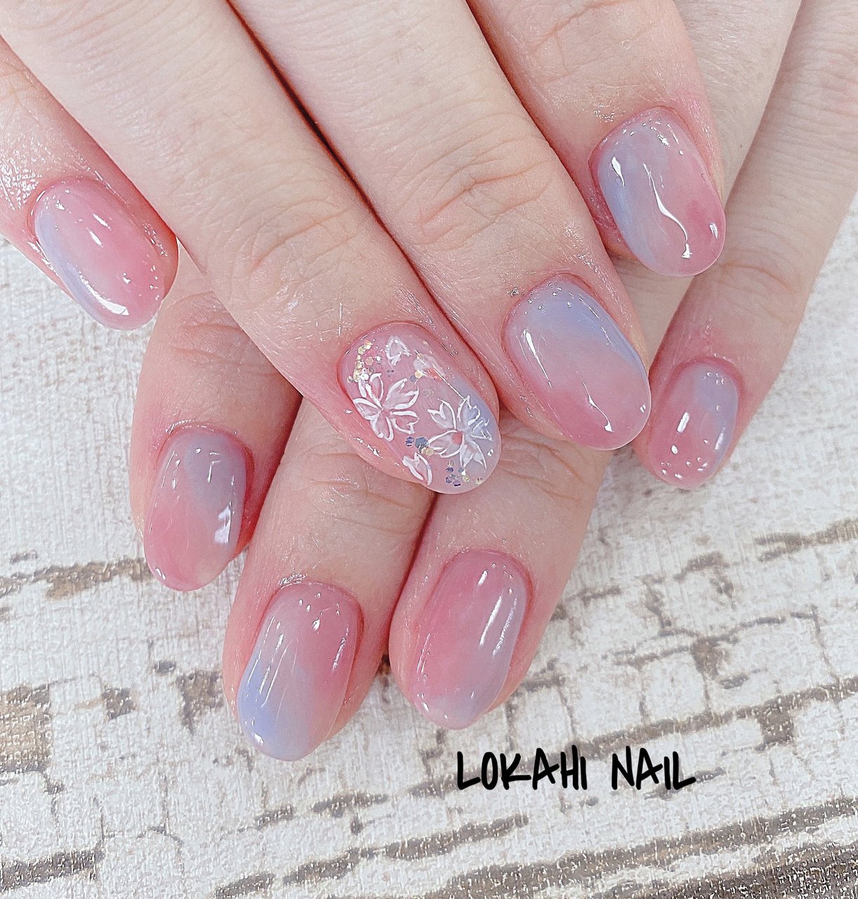 春 ハンド グラデーション フラワー ショート Lokahi Nail ロカヒネイルのネイルデザイン No ネイルブック