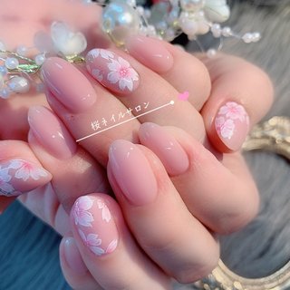 桜色ネイルのネイルデザイン ネイルブック