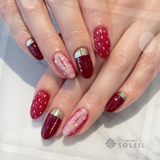 22年 新着順 ゴールド 金 赤のネイルデザイン ネイルブック