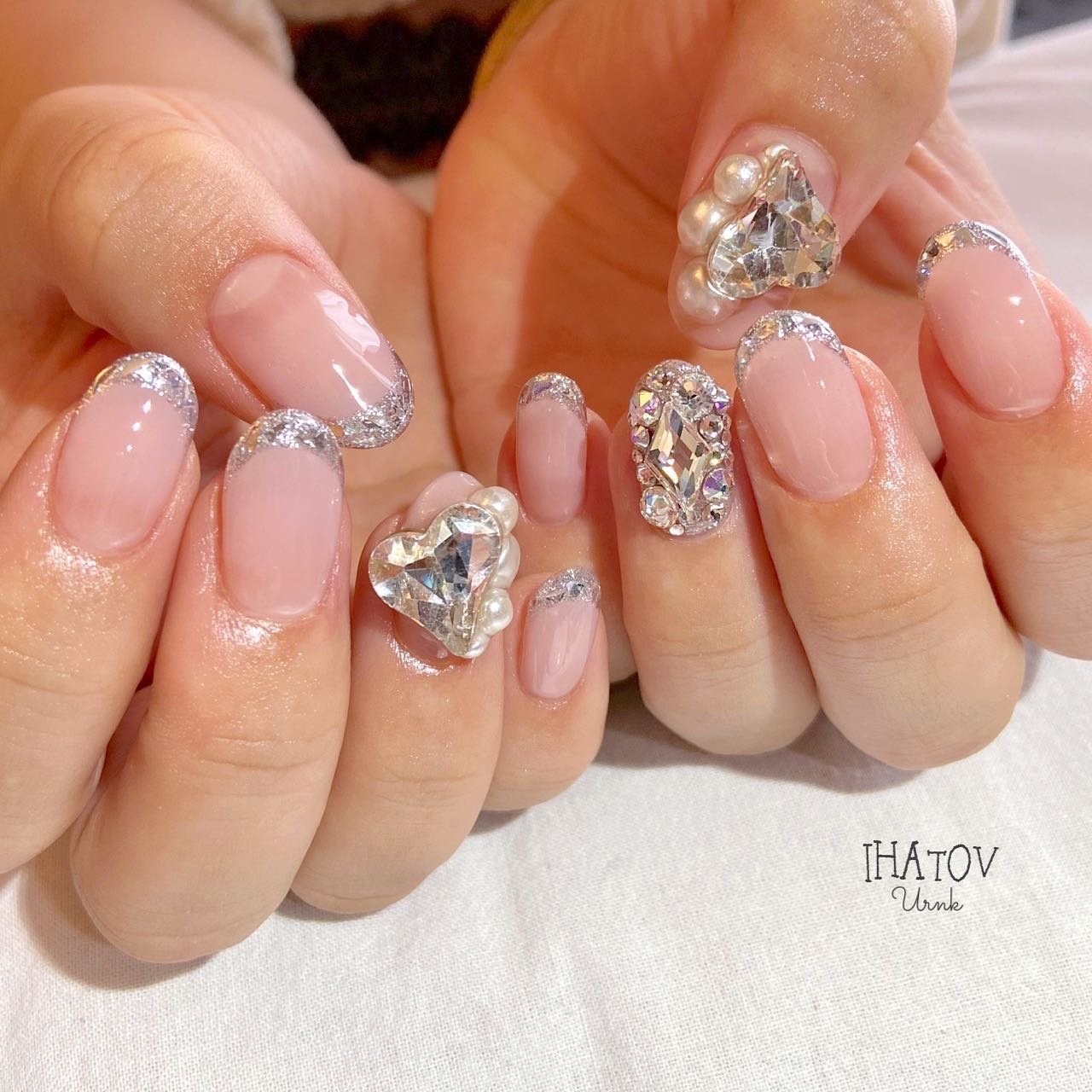 オールシーズン ブライダル パーティー ハンド フレンチ Ihatov Nailarts のネイルデザイン No ネイルブック