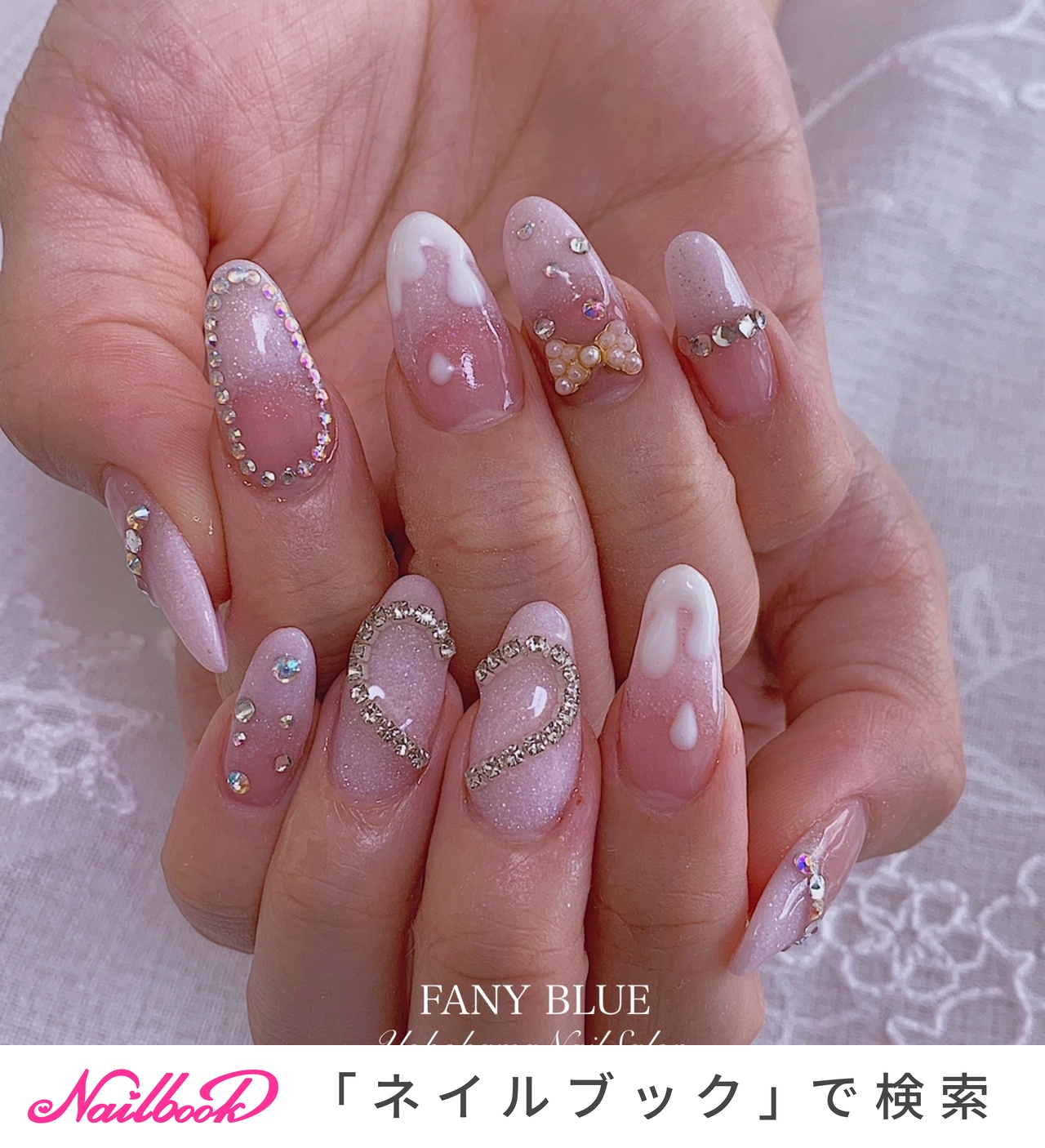 ネイルパーツ① オーダー ビジュー リボン ハート チェーン #maayaね 