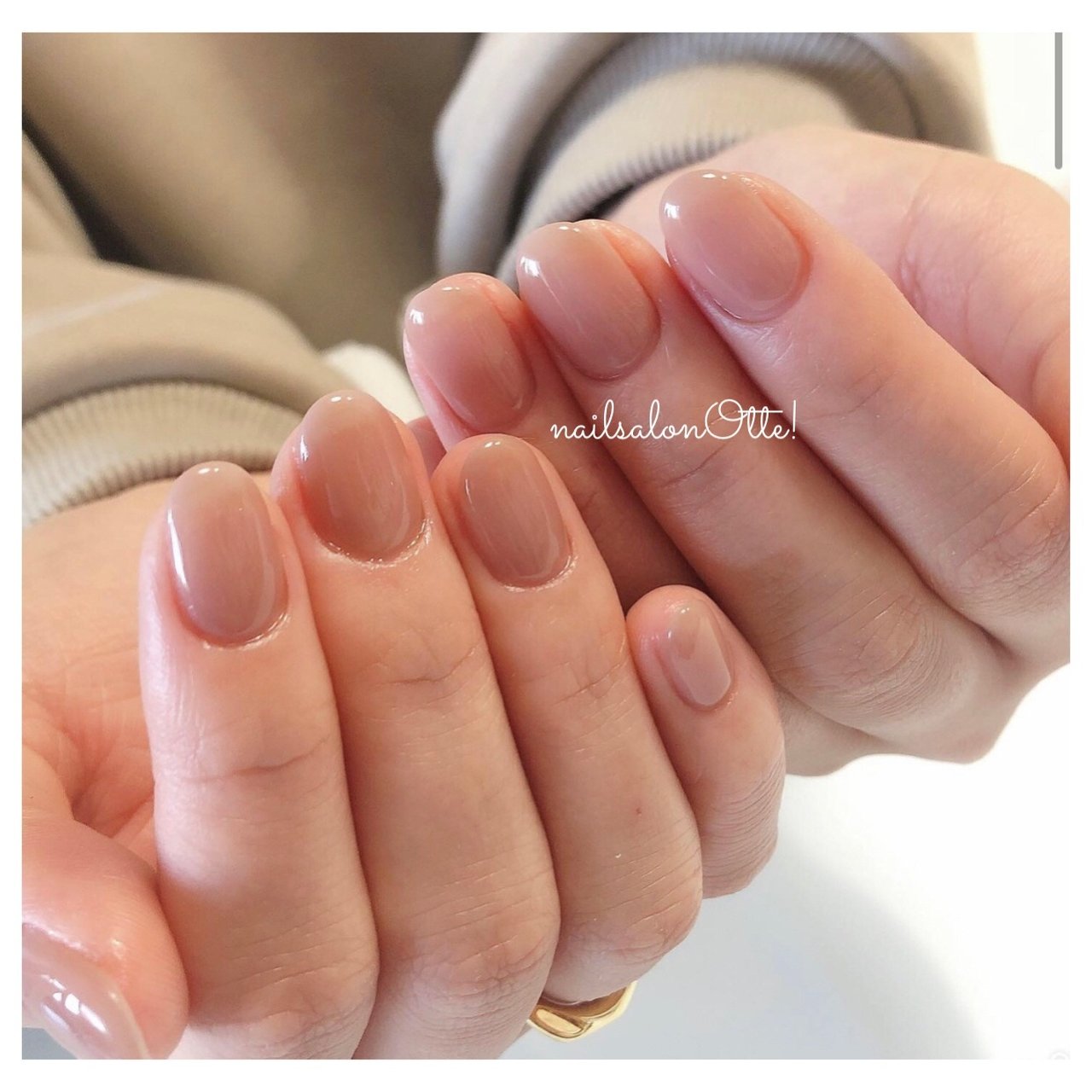 ハンド シンプル ワンカラー クリア ベージュ Nailsalonotte のネイルデザイン No ネイルブック