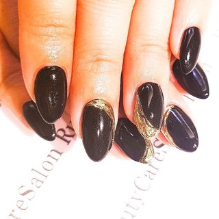 ゴールド 金 かっこいいのネイルデザイン ネイルブック