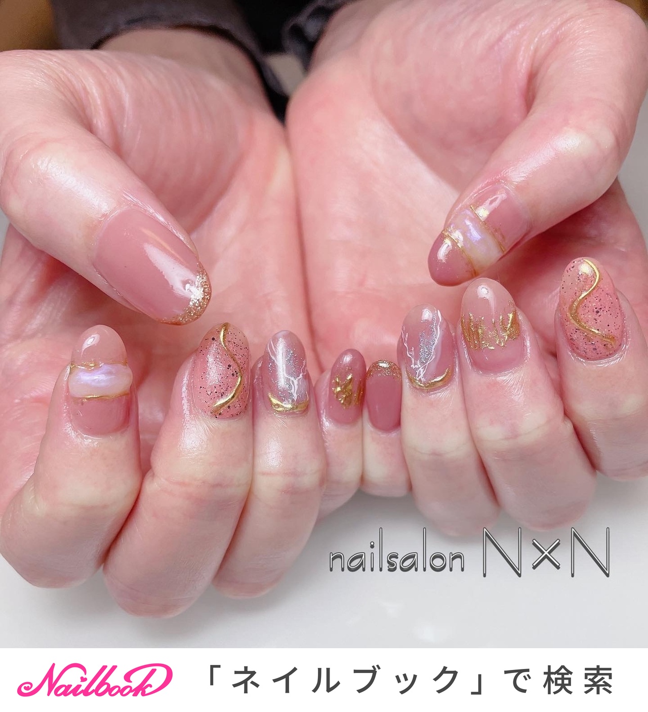 春/ハンド/フレンチ/ラメ/ニュアンス - nail salon N×N Naoのネイル