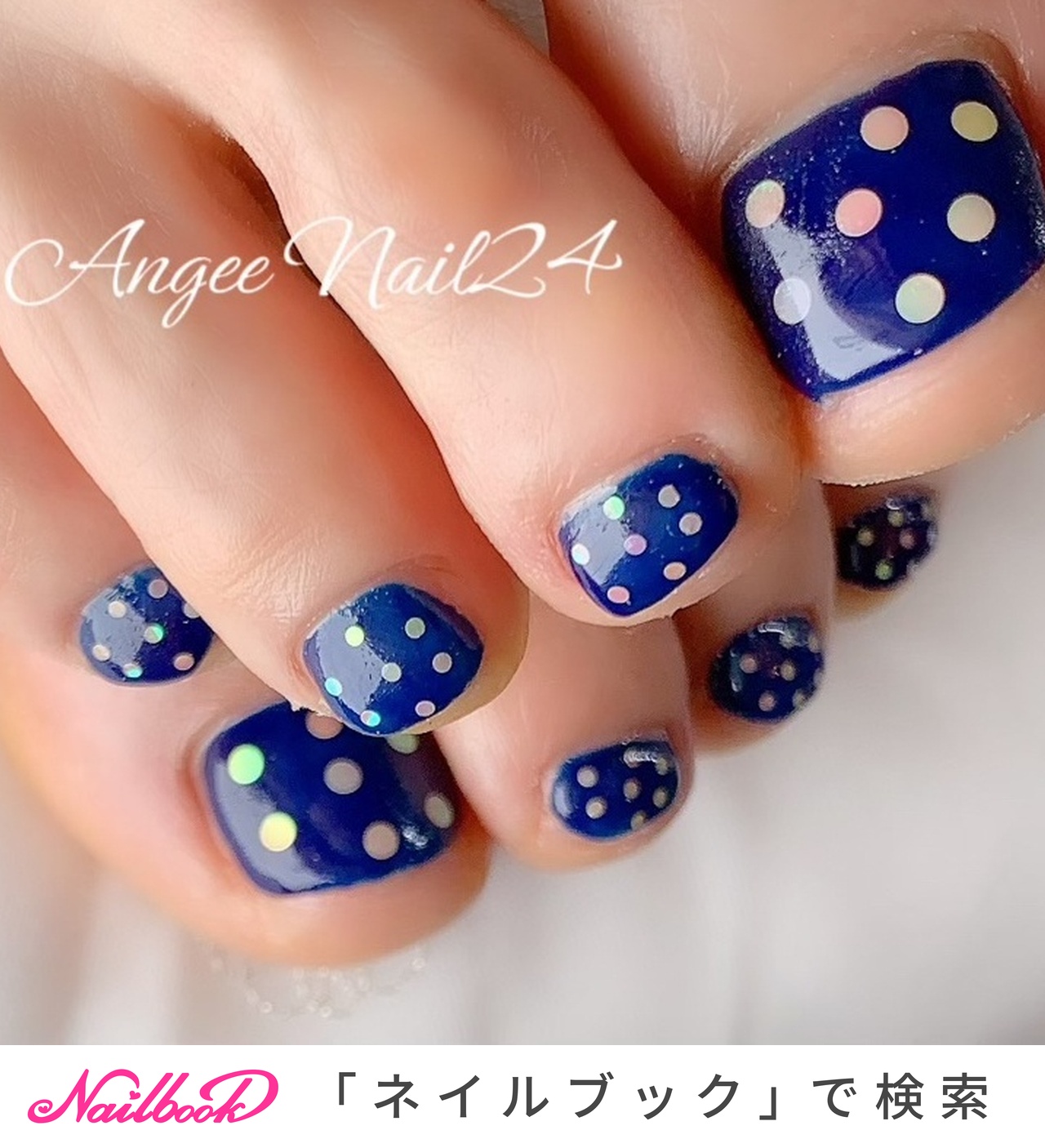 夏 ドットのネイルデザイン ネイルブック