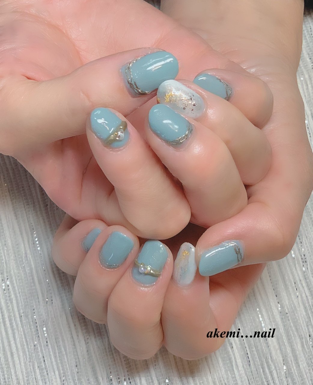 春 冬 オールシーズン ハンド ビジュー Akemi Nailのネイルデザイン No ネイルブック