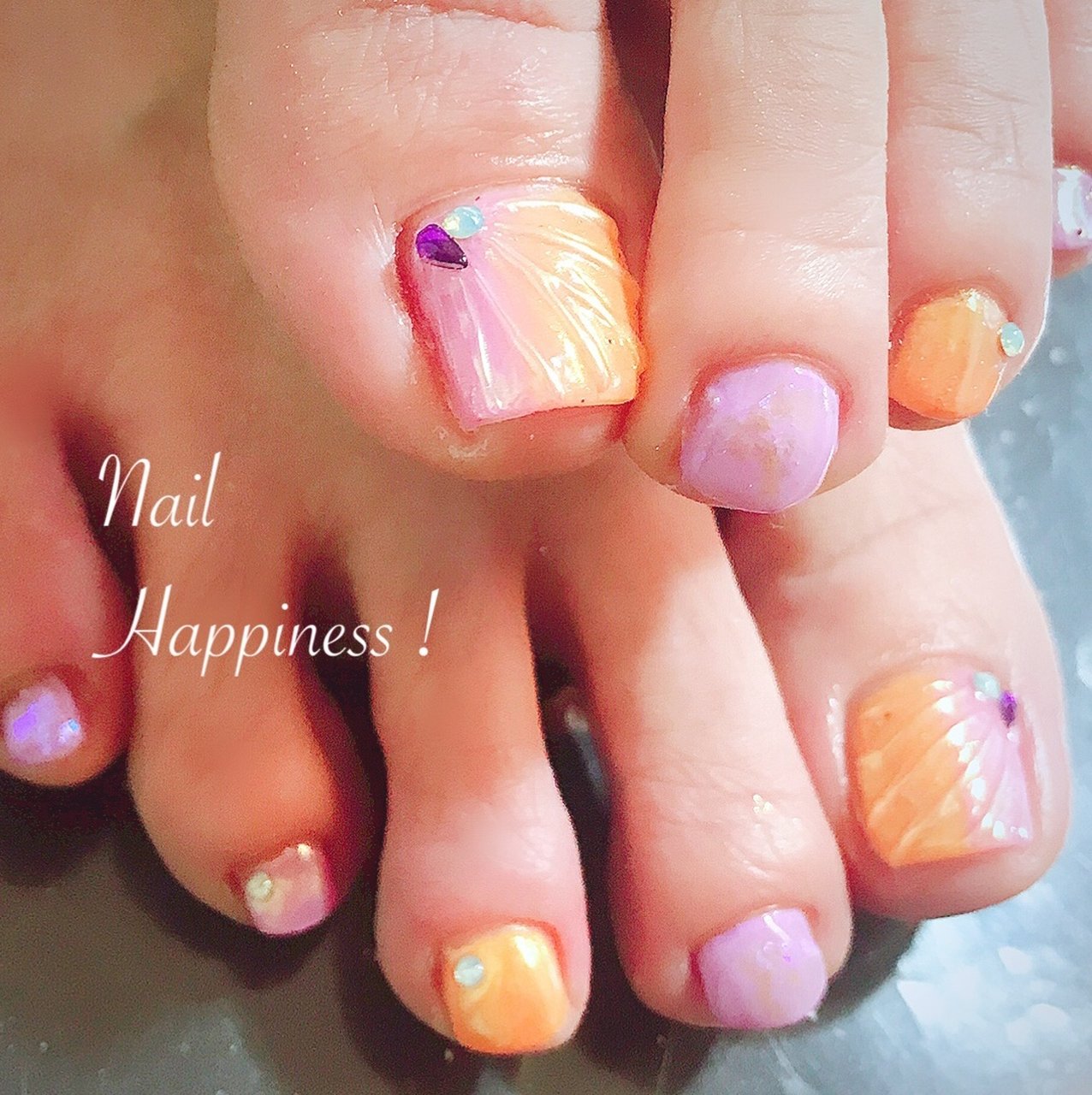 春 夏 フット シェル ミラー Nail Happiness ネイルハピネス ささきまきのネイルデザイン No ネイルブック