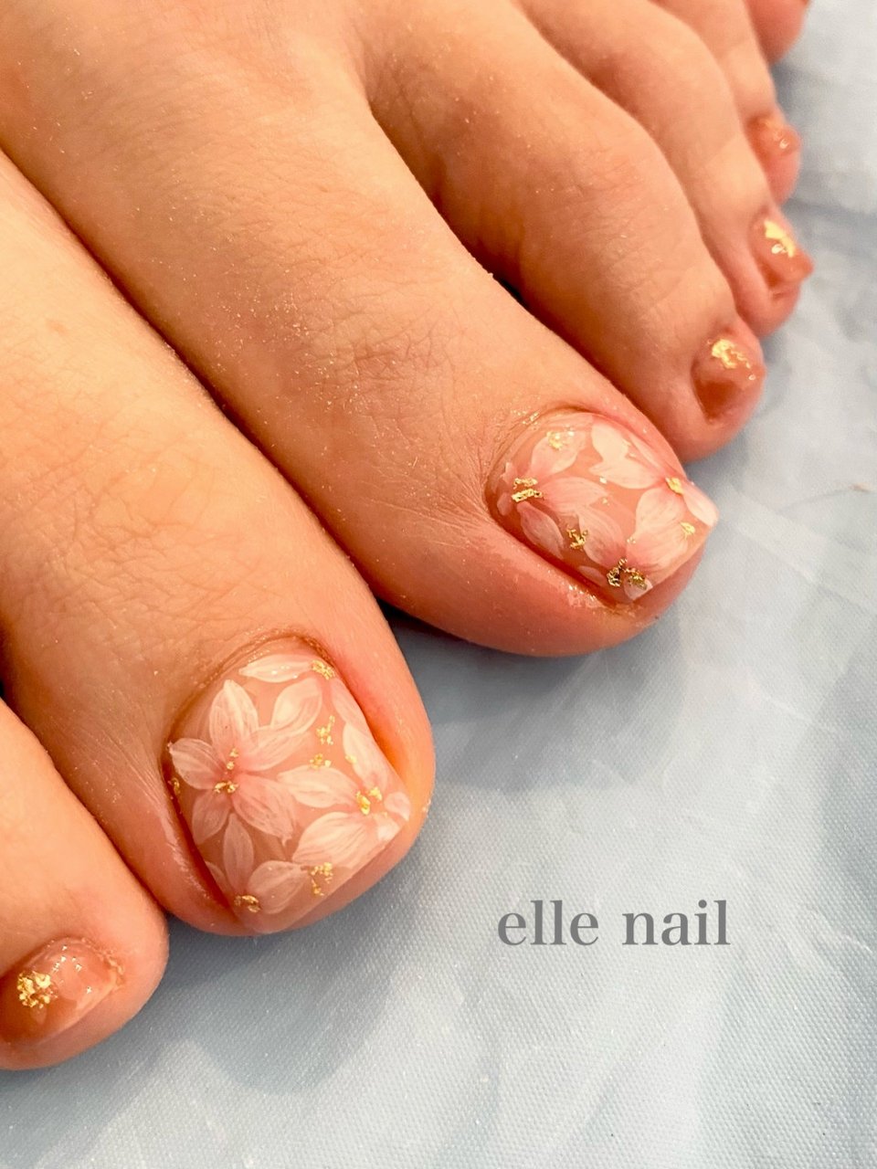 春 卒業式 入学式 フット シンプル Elle Nailのネイルデザイン No ネイルブック