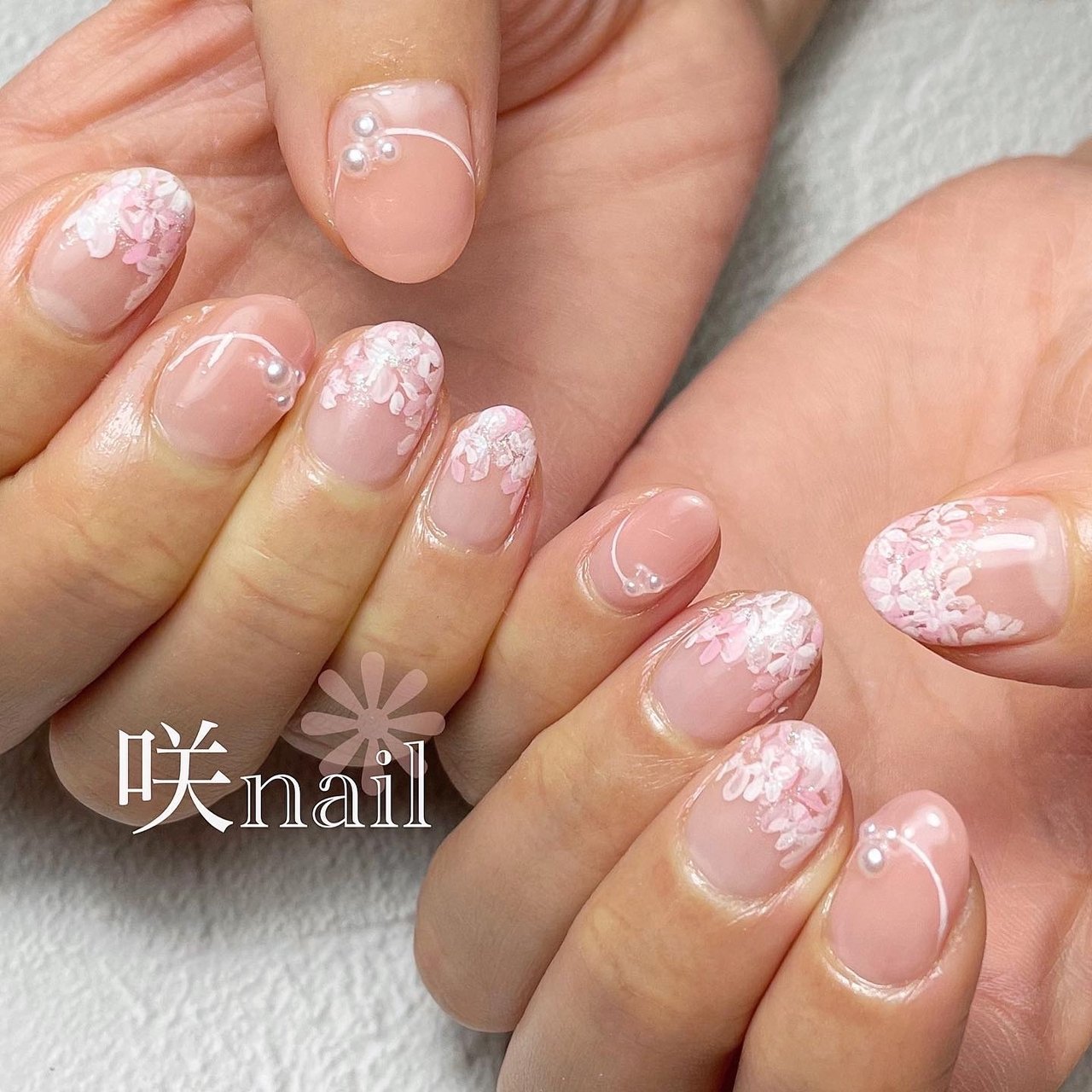 春 卒業式 入学式 デート ハンド 咲nail サキネイル のネイルデザイン No ネイルブック