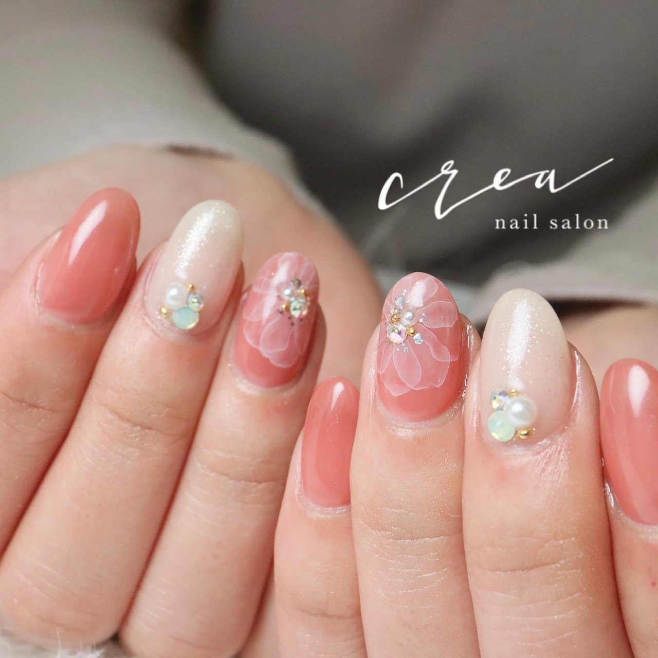 春 入学式 オフィス ブライダル ハンド Nailsalon Crea 小川ちえのネイルデザイン No ネイルブック