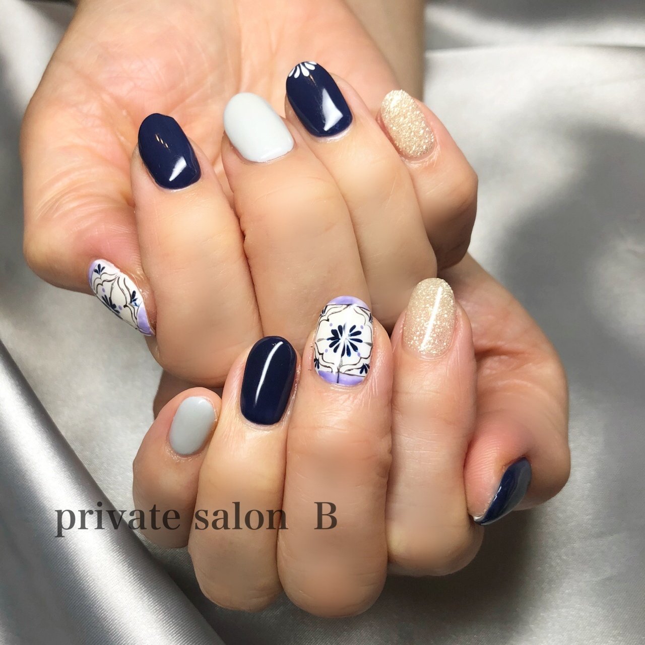 春 ハンド シンプル ワンカラー アンティーク Private Salon B 相模原市中央区 のネイルデザイン No ネイル ブック