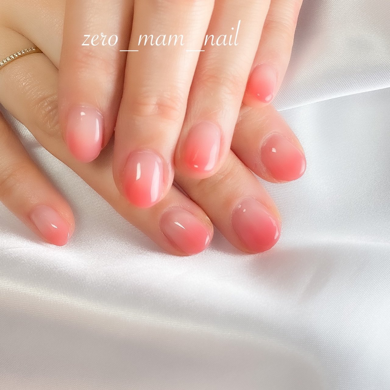 春 ハンド シンプル グラデーション ショート Zero Mam Nailのネイルデザイン No ネイルブック
