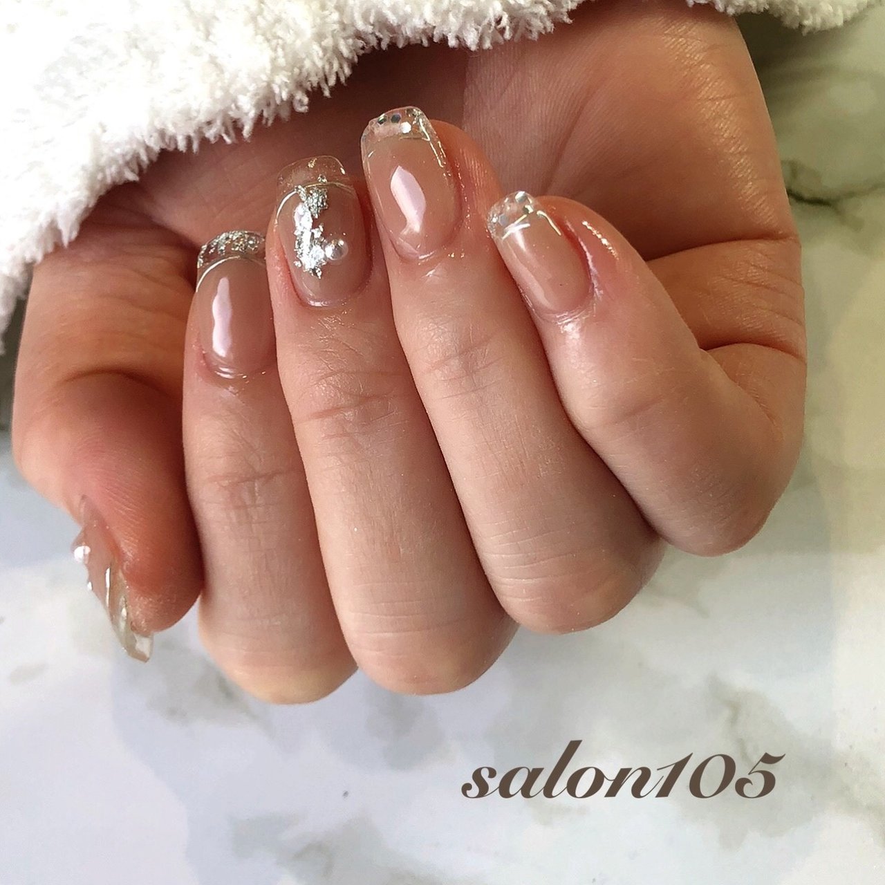 冬 クリスマス デート ハンド フレンチ Salon105のネイルデザイン No ネイルブック