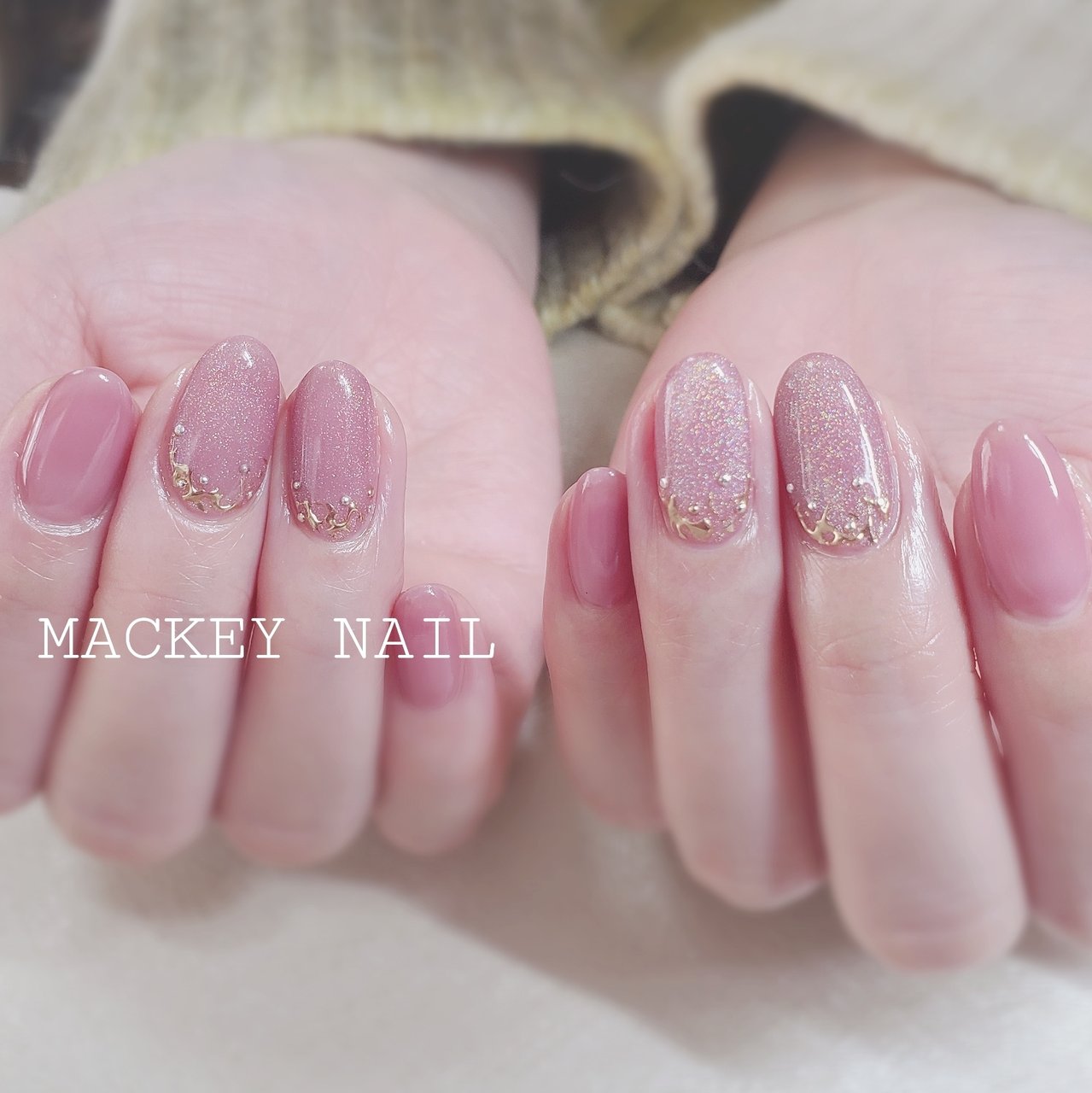 春 オフィス ハンド マグネット ミディアム Mackey Nailのネイルデザイン No ネイルブック