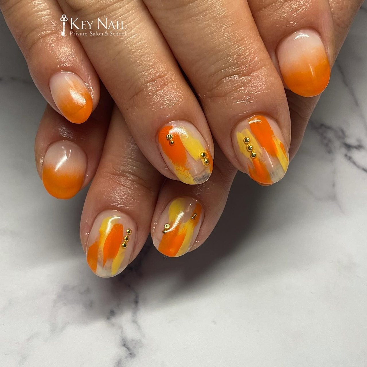 春 夏 オールシーズン ハンド ニュアンス Keyのネイルデザイン No ネイルブック