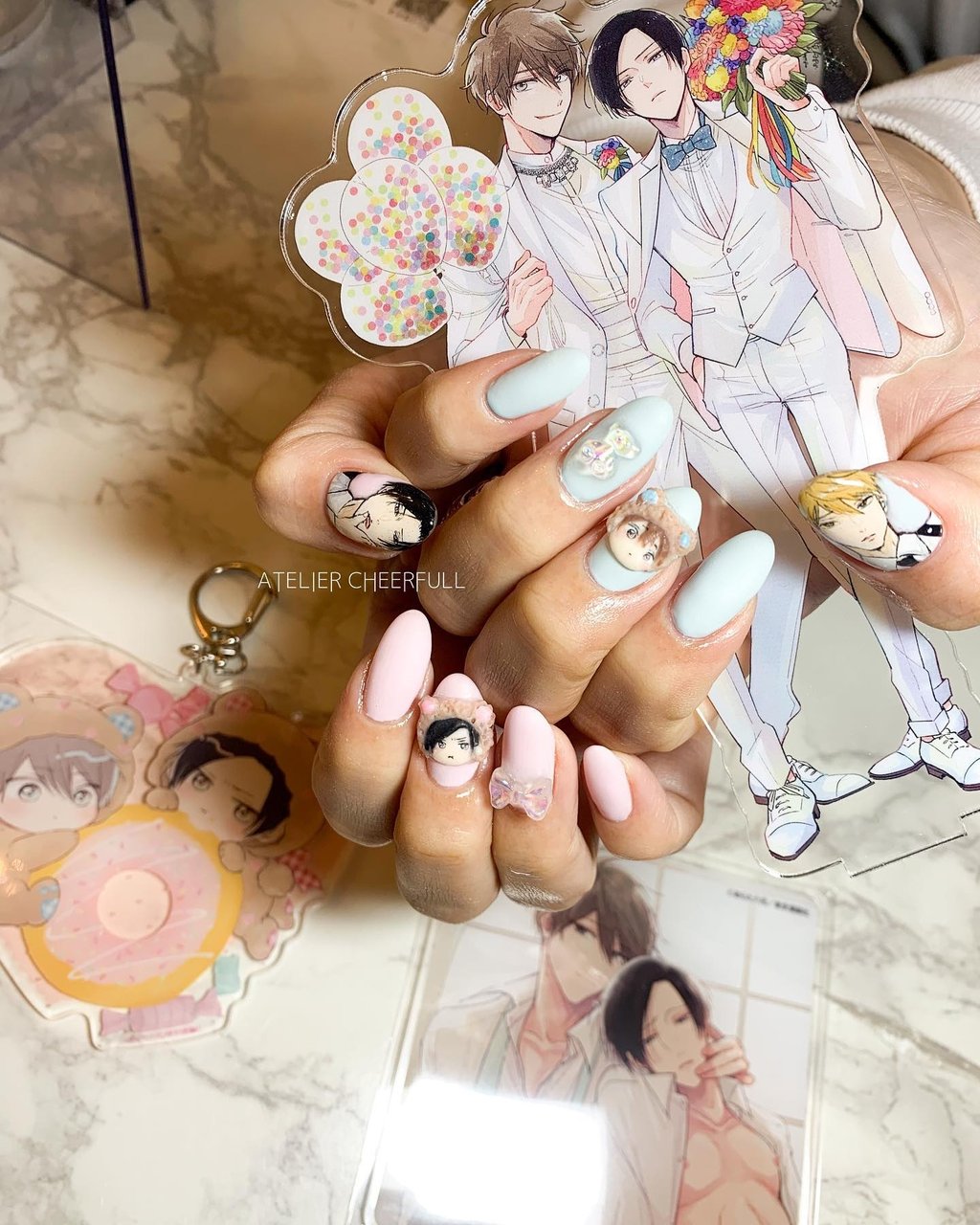 はるさんネイルパーツ4 パープル💜シルバーネイル💅🏻 ⁡ 色味伝えてお任せ😍 なんか寒色系気分