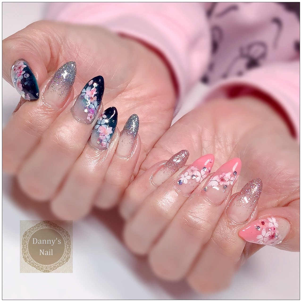 春 オールシーズン オフィス ハンド 変形フレンチ Danny S Nail ダニーズネイルのネイルデザイン No ネイルブック