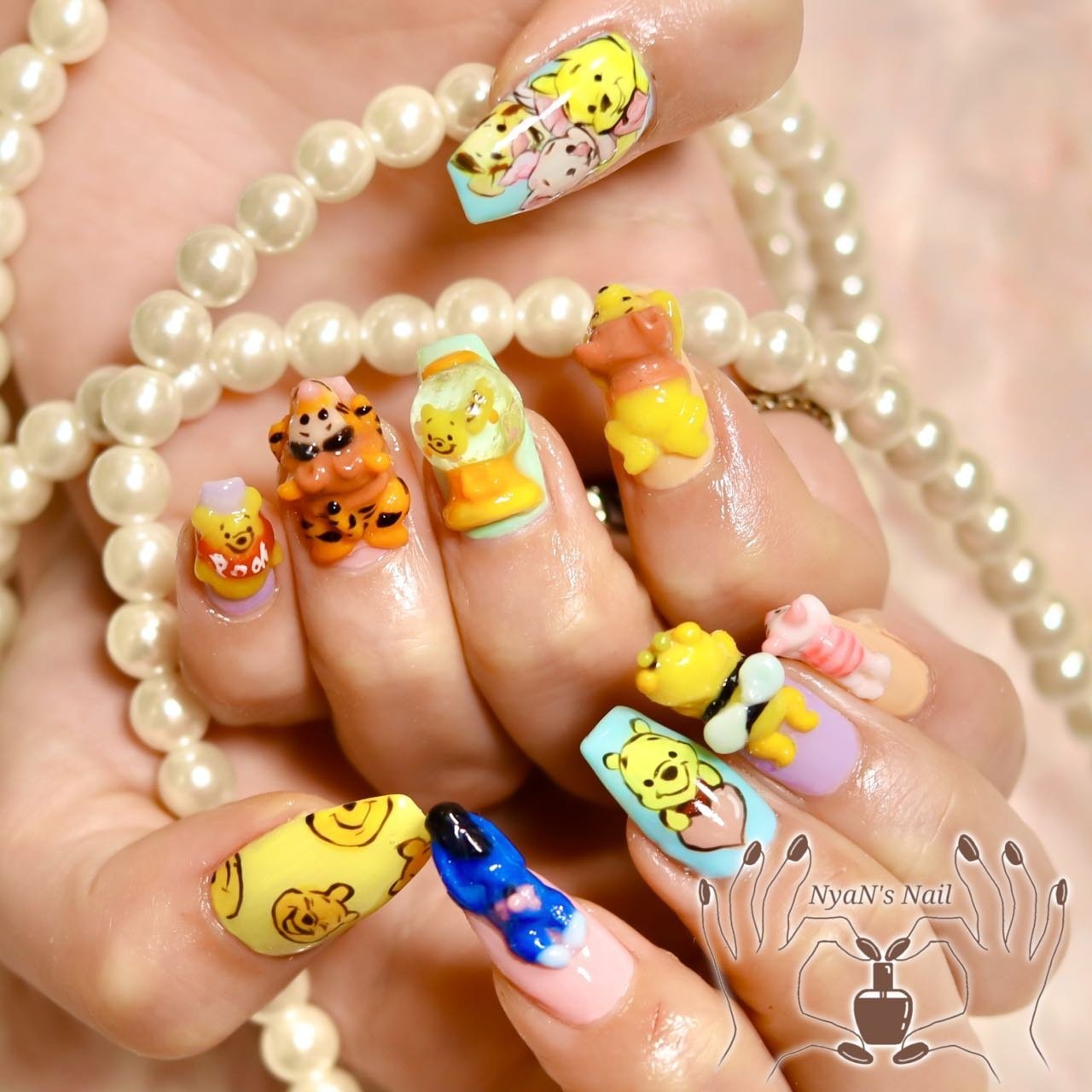 オールシーズン ハンド 痛ネイル キャラクター 3d Nyan S Nailのネイルデザイン No ネイルブック