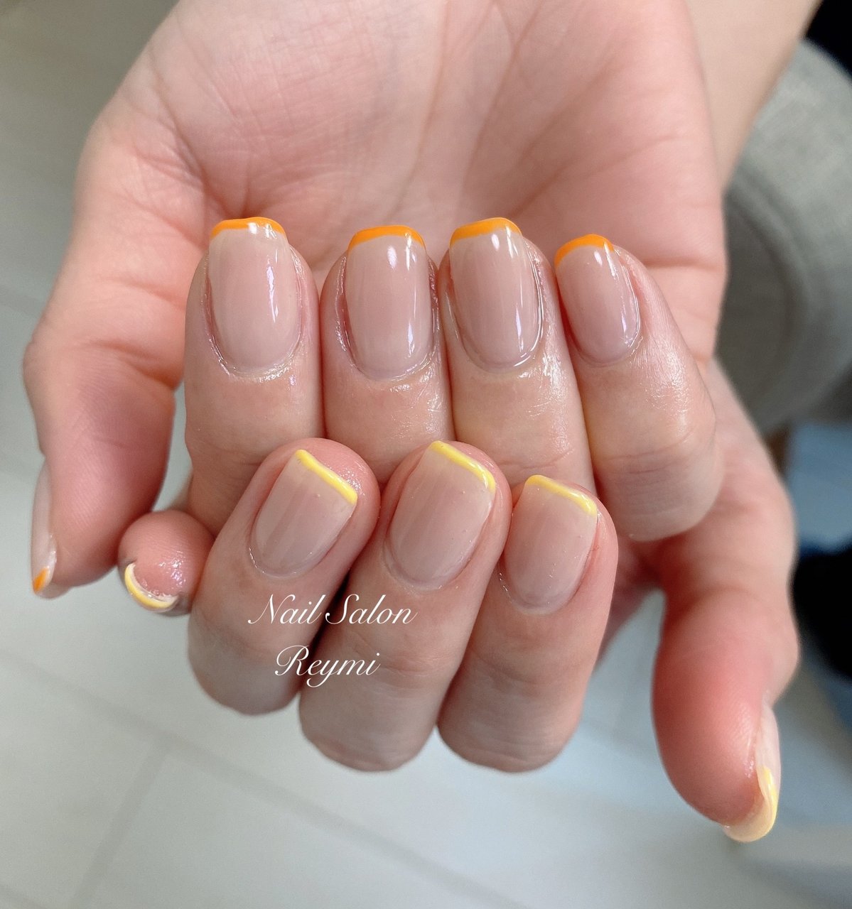 オールシーズン ベージュ オレンジ イエロー Nail Salon Reymiのネイルデザイン No ネイルブック