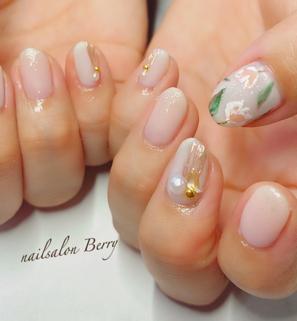 フラワー マット パステル ネイルサロンberryのネイルデザイン No ネイルブック