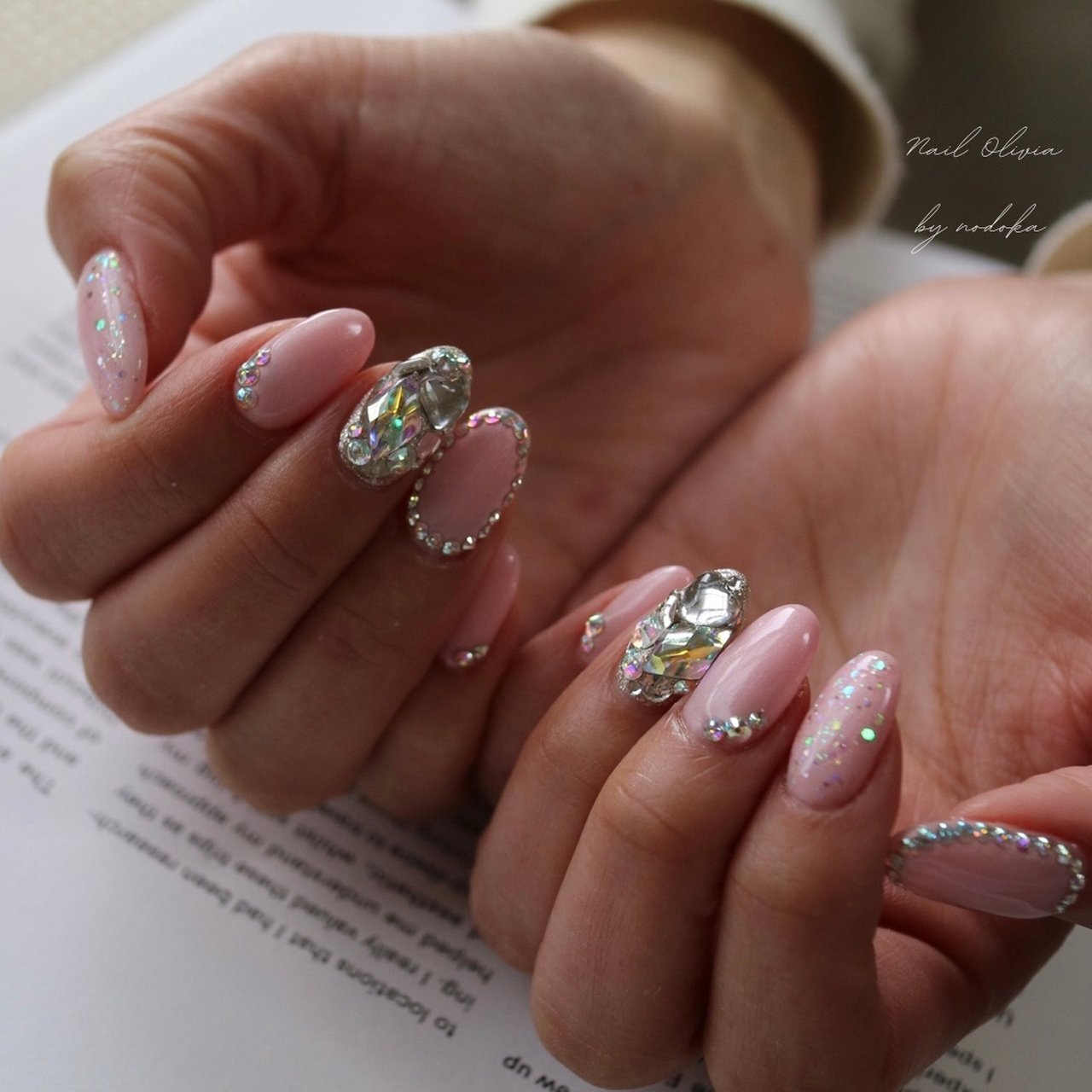 ピンク/シルバー/ジェルネイル - Nail Olivia -NAGOYAのネイル
