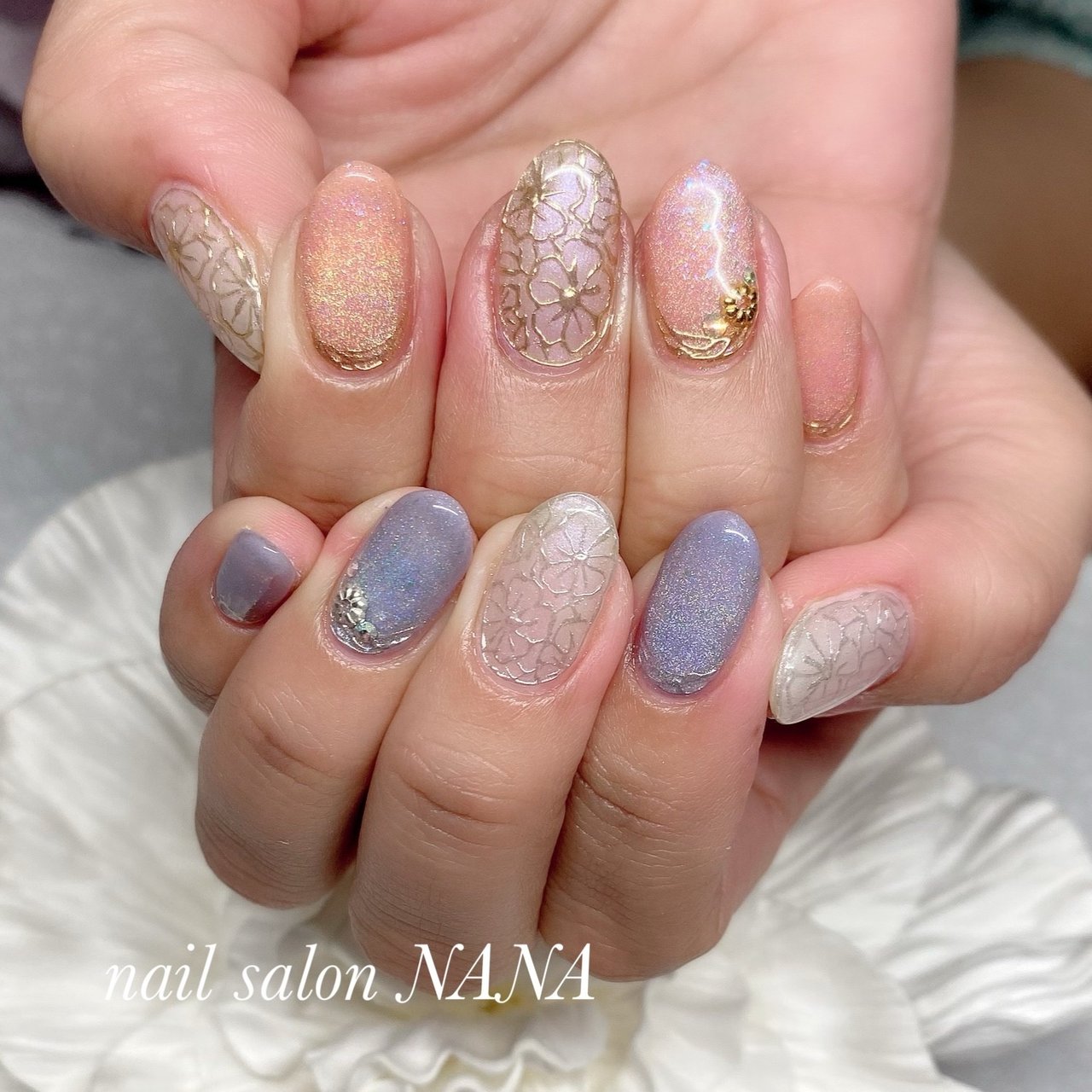 春 夏 オールシーズン ハンド フラワー Nail Salon Nanaのネイルデザイン No ネイルブック