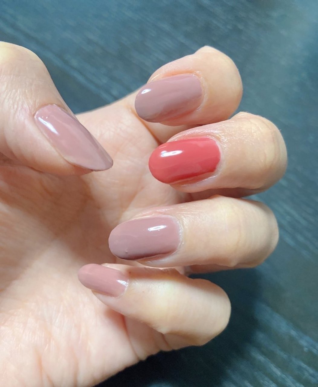 ハンド シンプル ミディアム ベージュ ピンク かぼちゃのネイルデザイン No ネイルブック