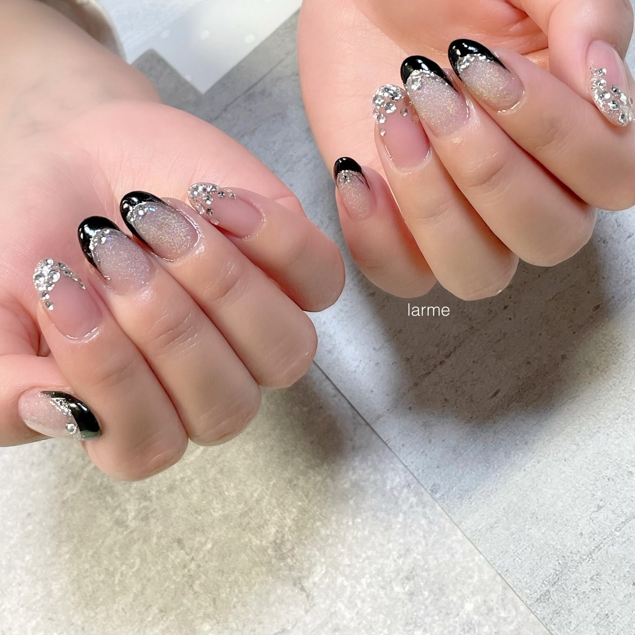 ハンド ベージュ ブラック Nailroomlarmeのネイルデザイン No ネイルブック