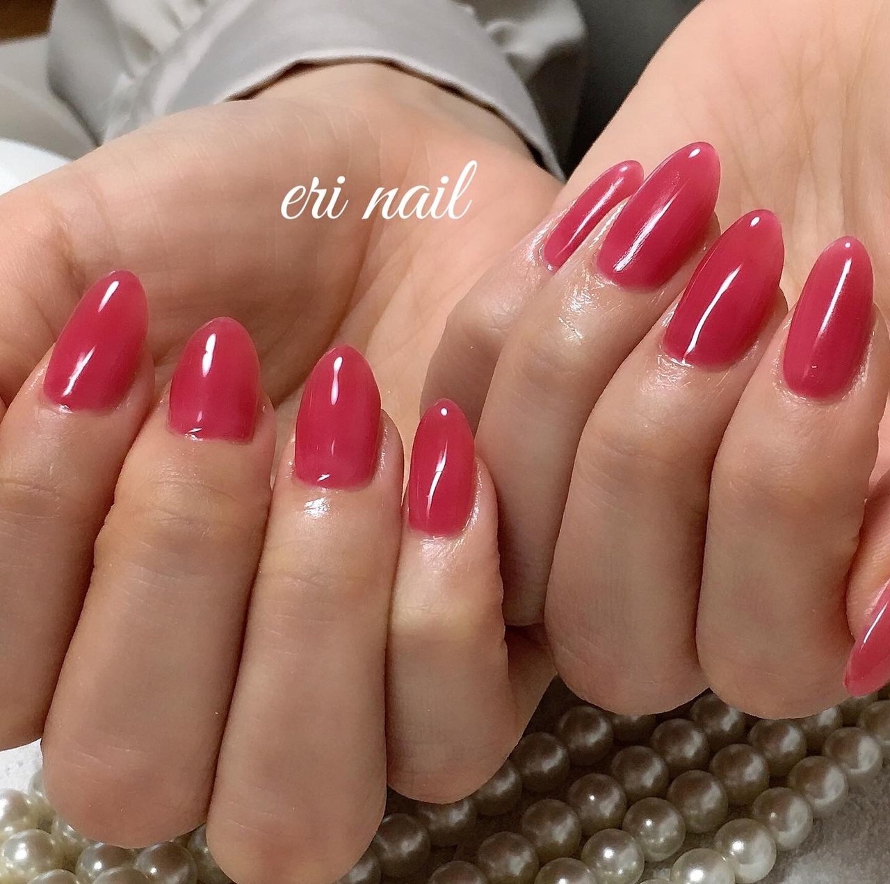 春 夏 ハンド ワンカラー ピンク 名古屋市天白区 自宅ネイルサロン Eri Nailのネイルデザイン No ネイルブック