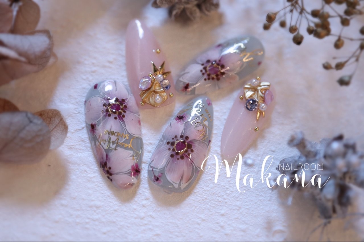 春 入学式 オフィス デート ビジュー 青葉台ネイルサロン ネイルルームマカナnailroommakana のネイルデザイン No ネイルブック
