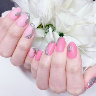 濃いピンクのネイルデザイン ネイルブック