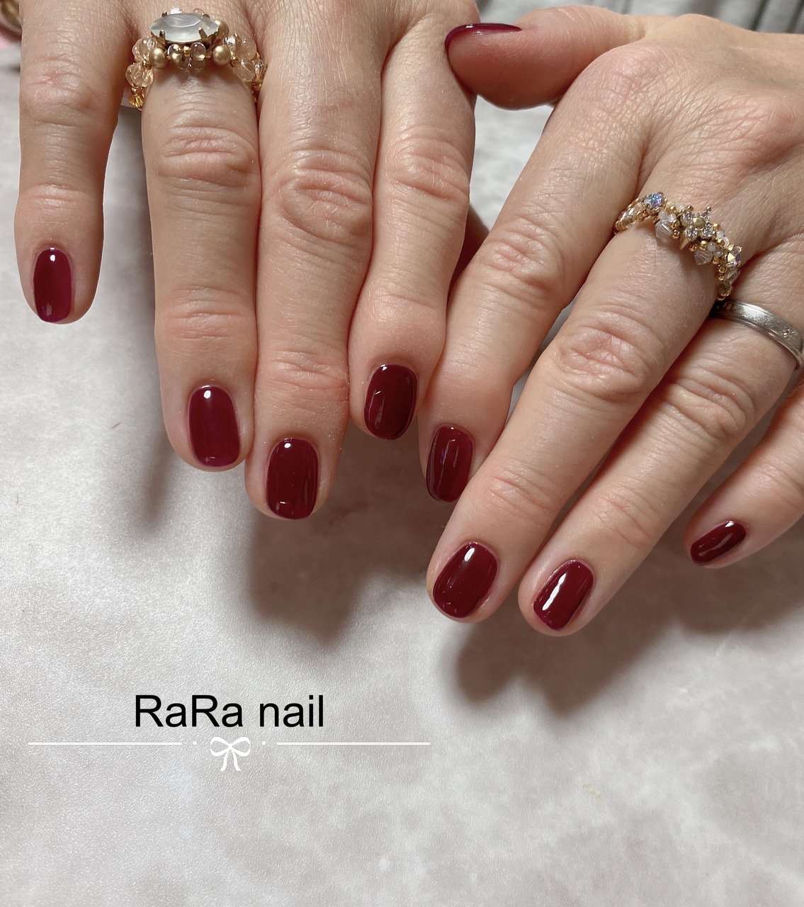 春 ハンド シンプル ワンカラー ボルドー Rara Nailのネイルデザイン No ネイルブック