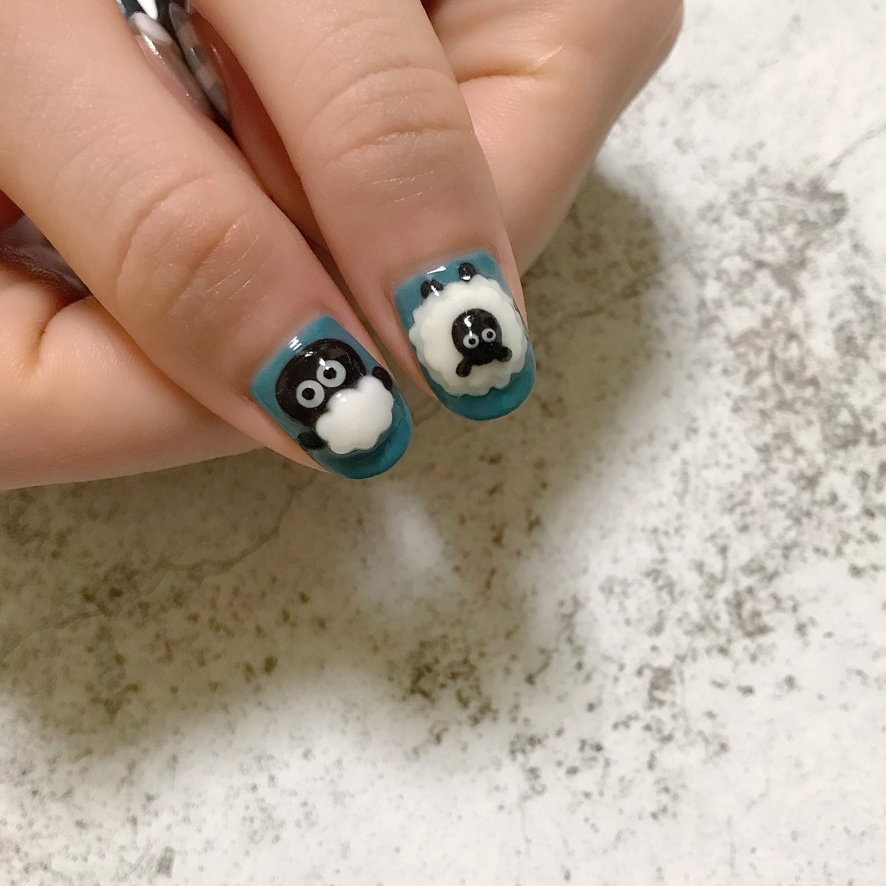 オールシーズン ハンド ワンカラー キャラクター 3d Luna Nailのネイルデザイン No ネイルブック