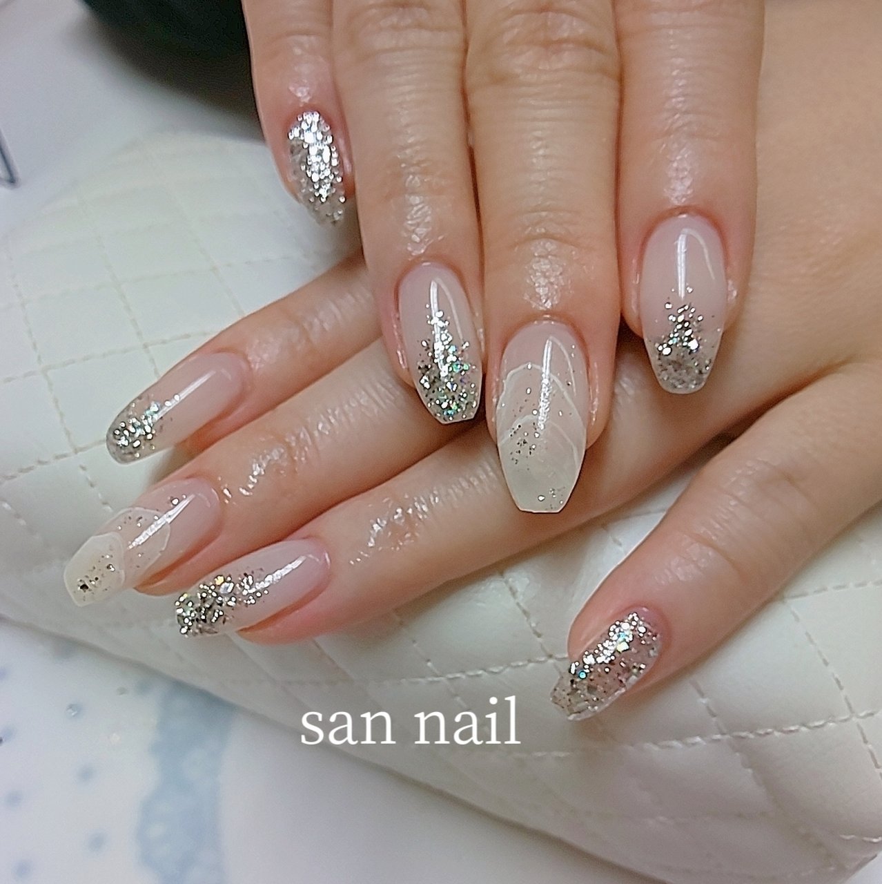 春 オールシーズン オフィス ブライダル ハンド San Nailのネイルデザイン No ネイルブック