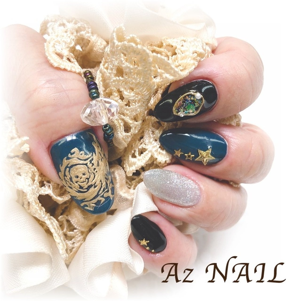 オールシーズン/ライブ/ホログラム/イニシャル/星 - Az NAIL ゆき＊の