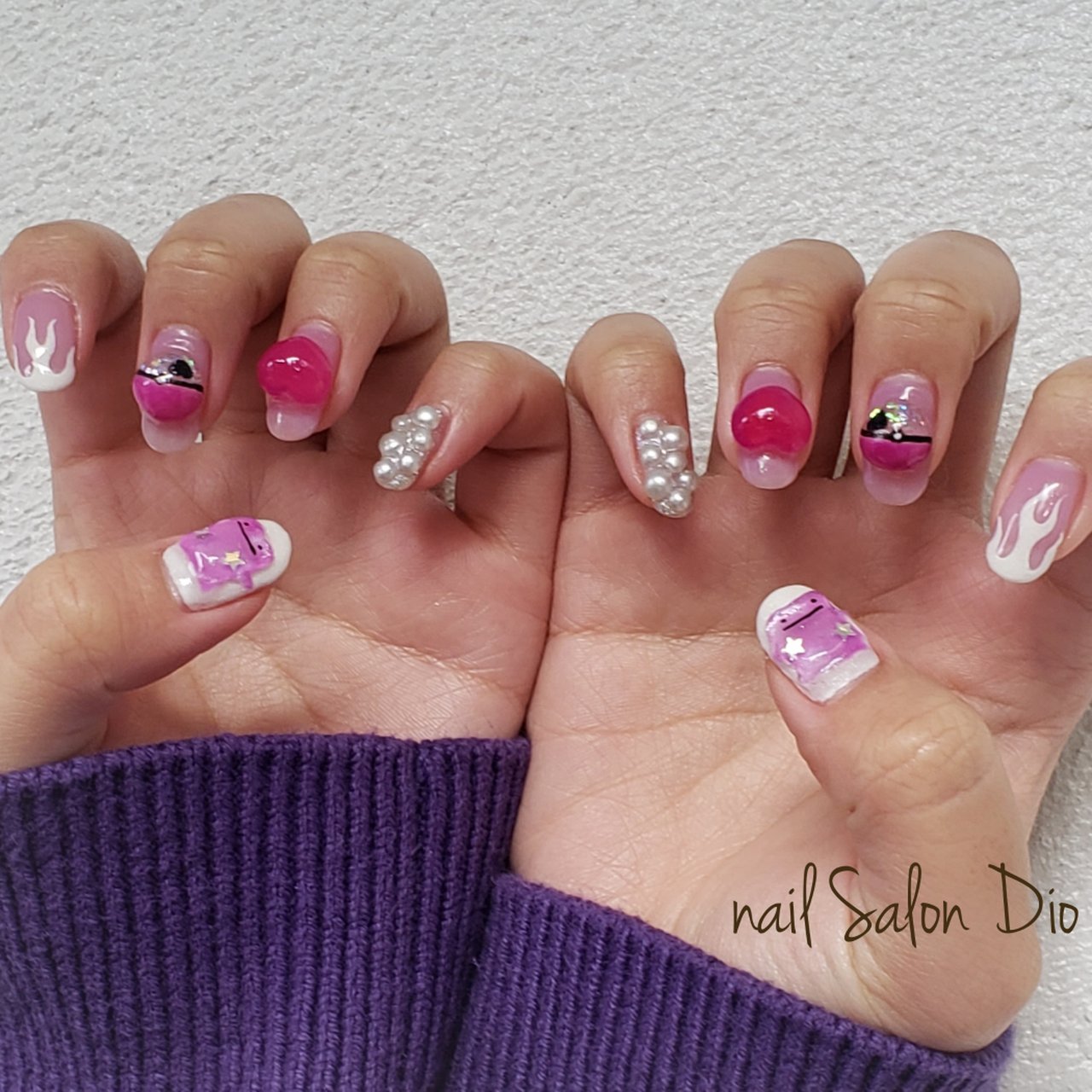 オールシーズン デート 女子会 ハンド ビジュー Nail Salon Dioのネイルデザイン No ネイルブック