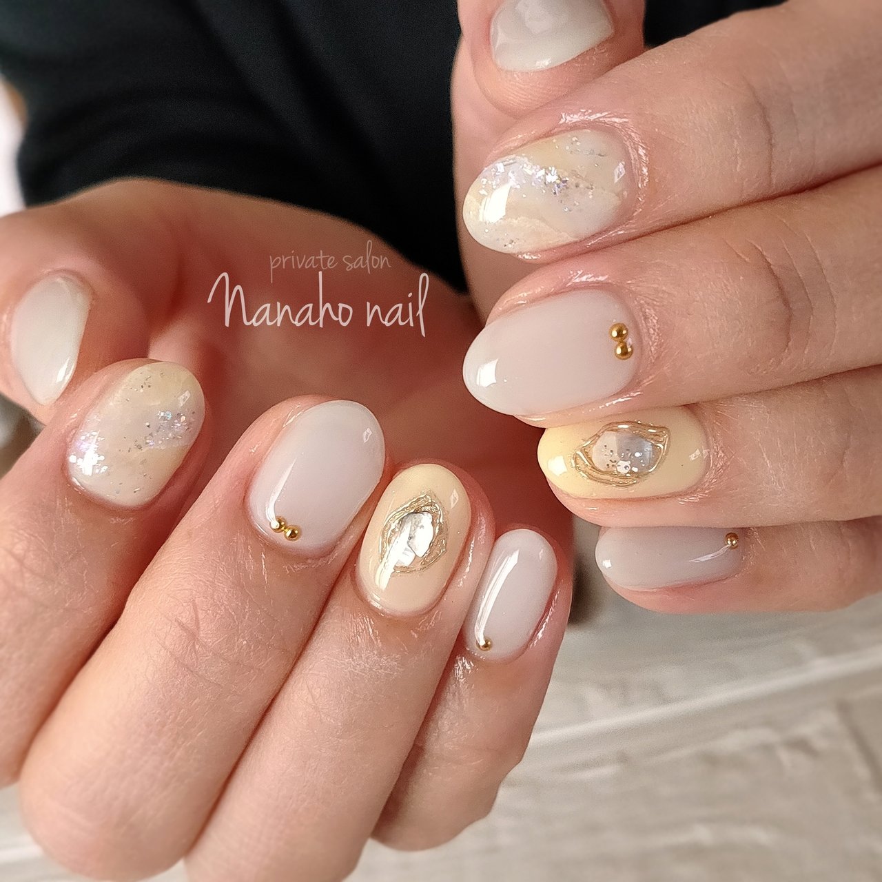 春 夏 オフィス ハンド シンプル Nanaho Nail 大阪府八尾市 のネイルデザイン No ネイルブック