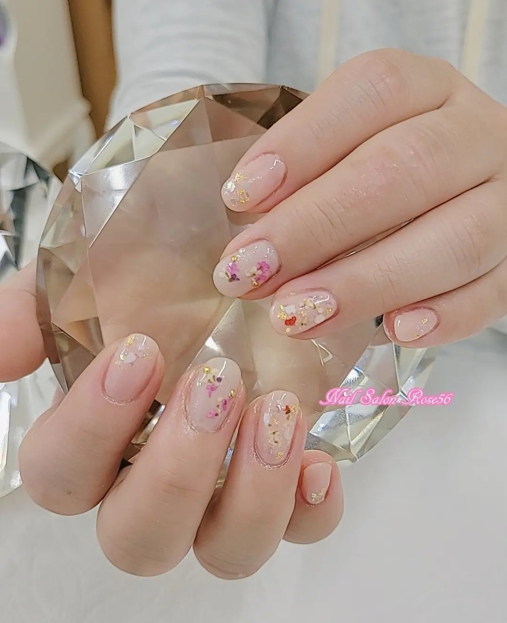 春 夏 ハンド フラワー ショート Nail Salon Rose 56のネイルデザイン No ネイルブック
