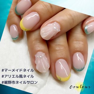 貝殻ネイルのネイルデザイン ネイルブック