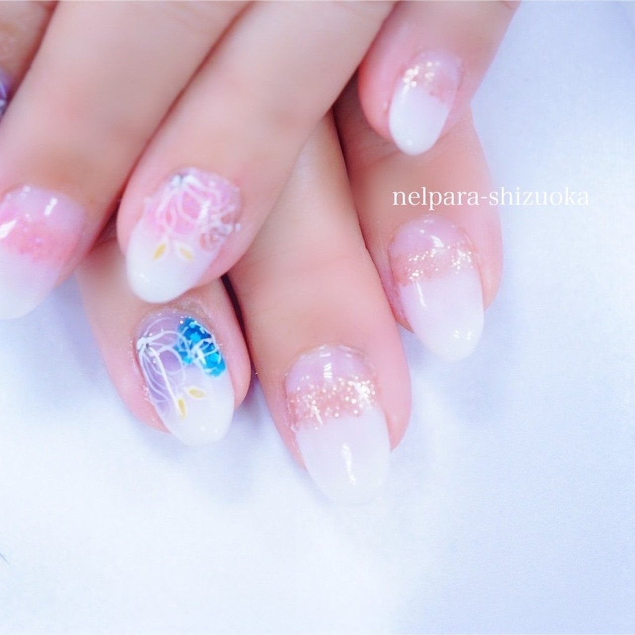 ネルパラ ジェルネイルセット フラワーマーブル フレンチネイルセット 売買