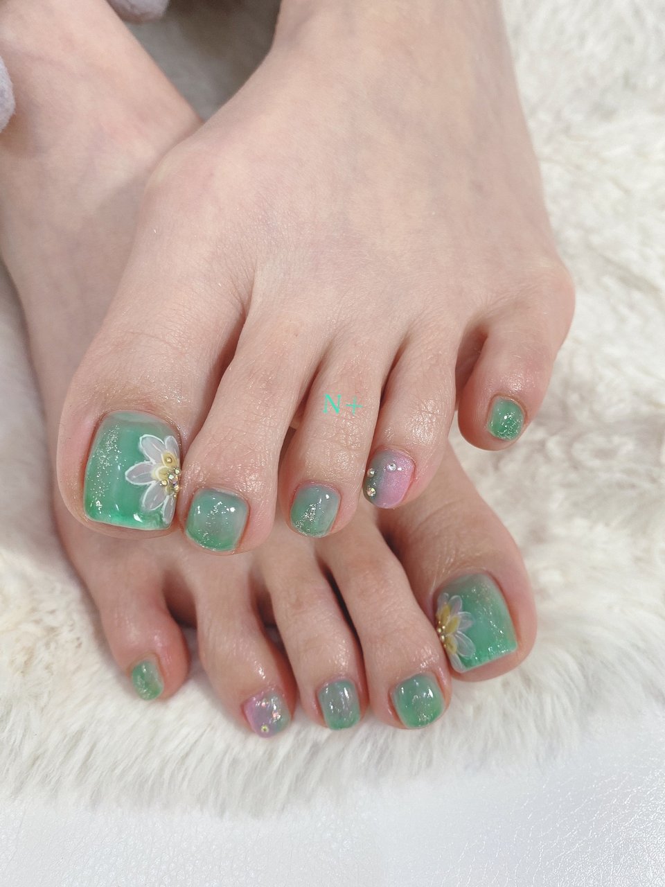 春 夏 リゾート 浴衣 フット N エヌプラス Nail Salonのネイルデザイン No ネイルブック