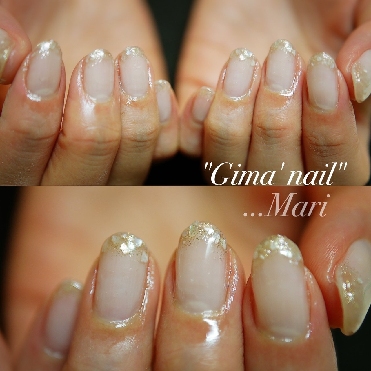 シンプル ラメ ワンカラー シェル ベージュ Gima Nailのネイルデザイン No ネイルブック