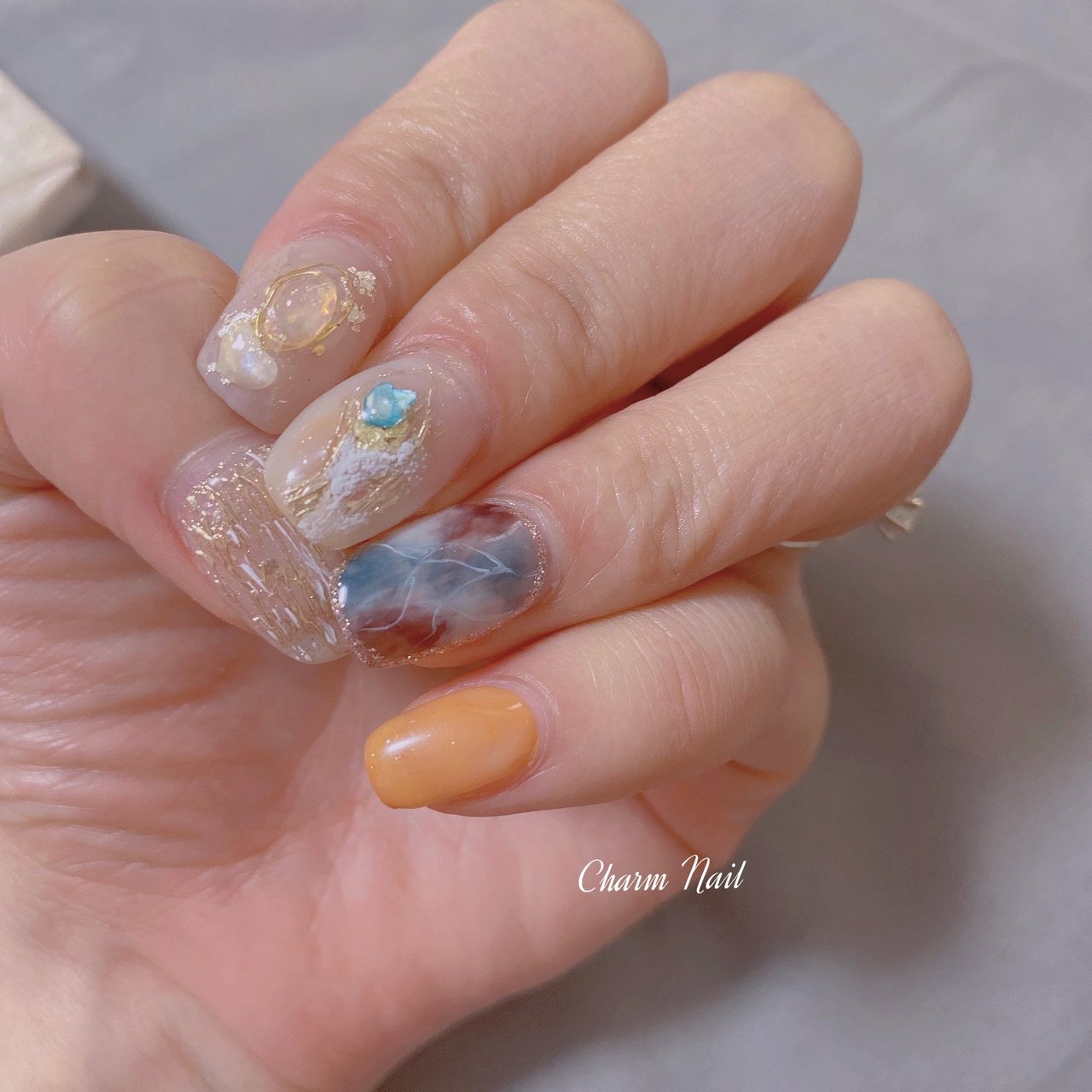 夏 秋 旅行 浴衣 チャームのネイルデザイン No ネイルブック