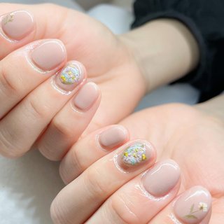 押し花 ドライフラワー 22冬ネイルのネイルデザイン ネイルブック