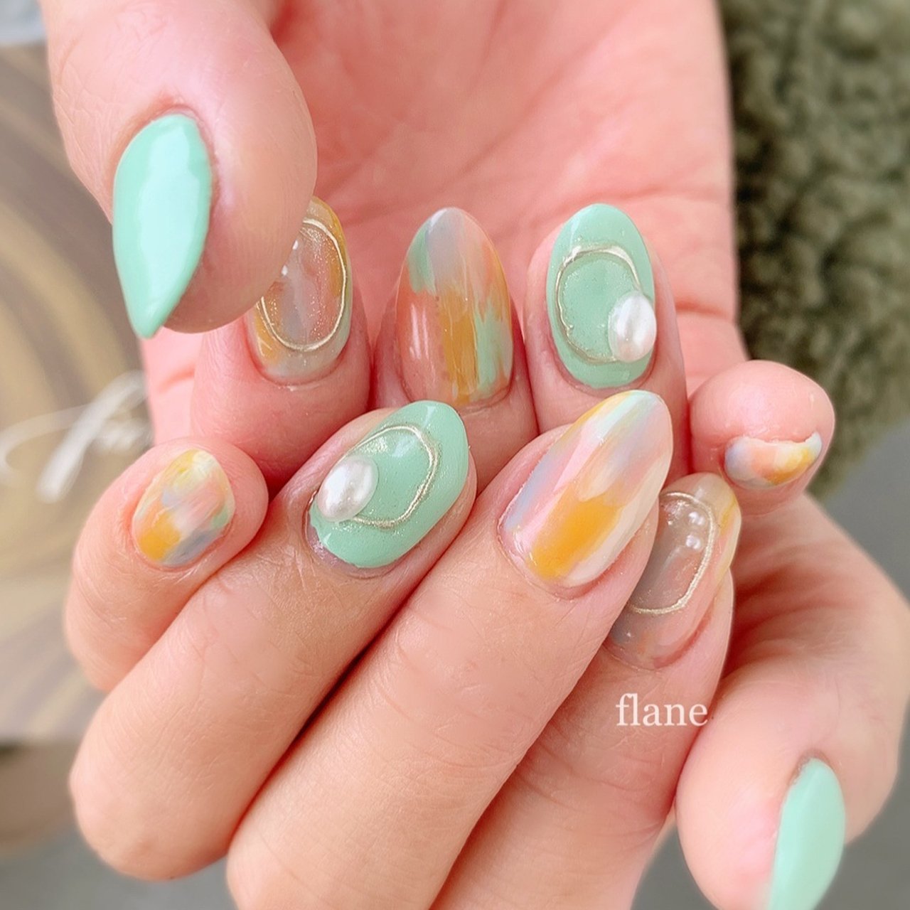 春 オールシーズン 海 リゾート ハンド Flane Nailのネイルデザイン No ネイルブック