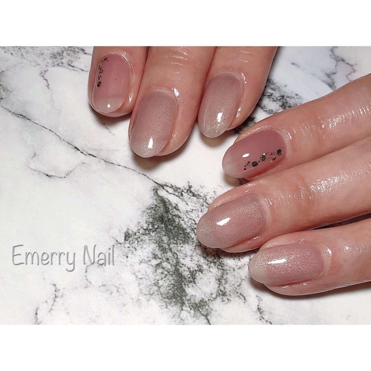 オールシーズン オフィス ハンド シンプル ラメ Emerry Nail えみのネイルデザイン No ネイルブック