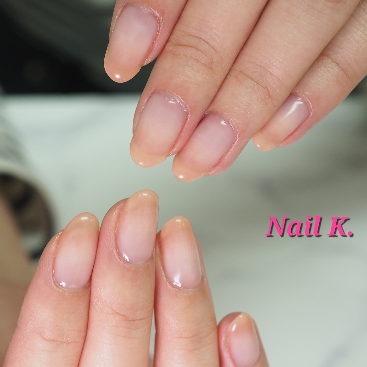 ハンド シンプル グラデーション ベージュ ピンク Nail K のネイルデザイン No ネイルブック