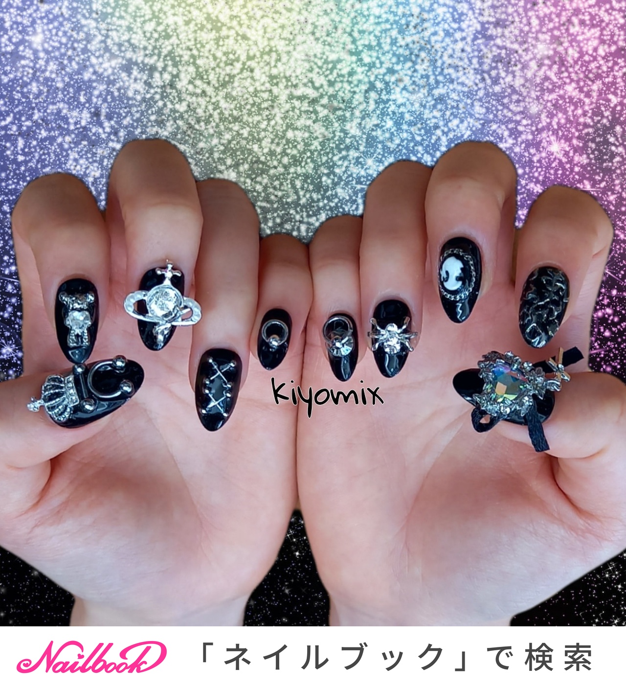 オールシーズン/ビジュー/アンティーク/リボン/ブラック - しろやぎ_