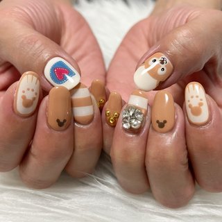 ダッフィーネイルのネイルデザイン ネイルブック