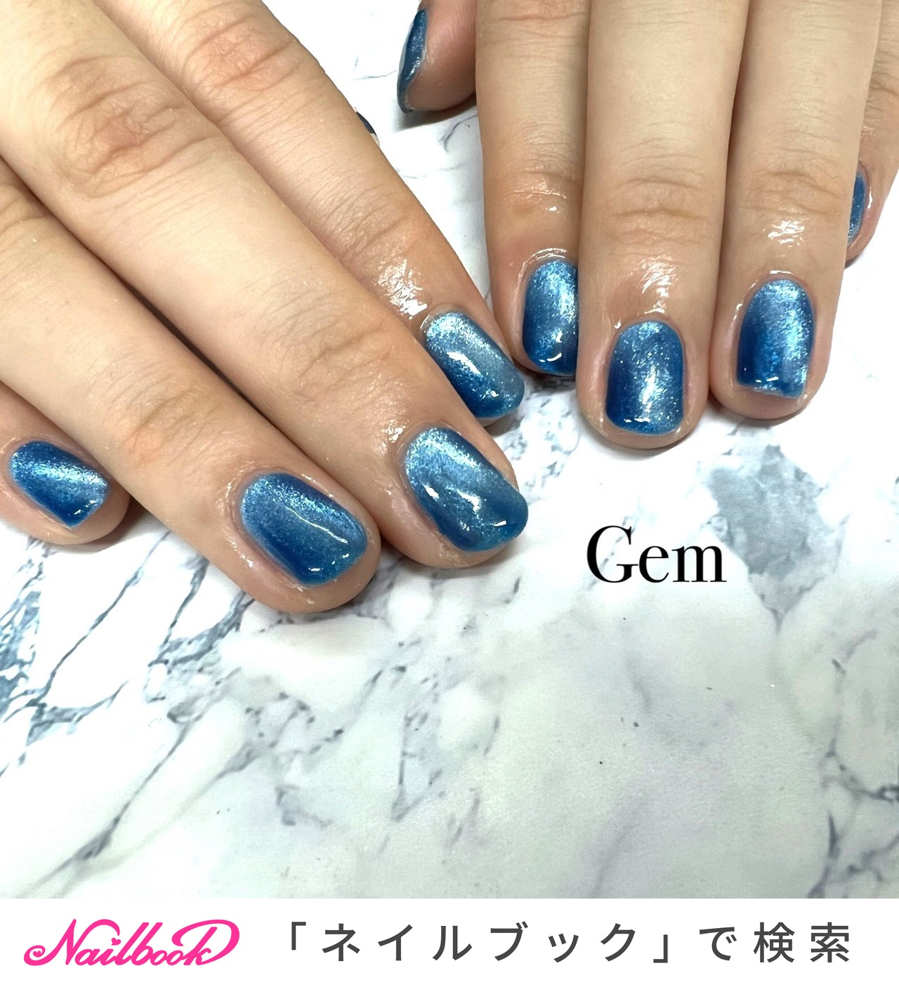 人気順 ショート 青ネイルデザインのネイルデザイン ネイルブック